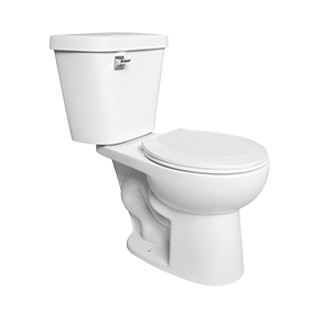 Ceramic Two-Piece Siphonic Toilet,Right-Hand Trip Lever,Round Front Single Flush,Siphonic