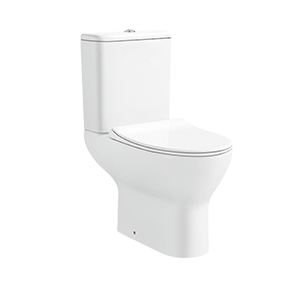 China Toilet Manufacturer Rimless Two-piece close coupled toilet with Comfort height MOQ 200 Sets