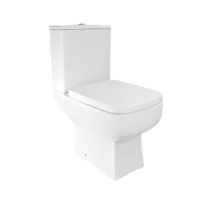 Square Two-piece Toilet with Comfort Height,Washdown Rimless