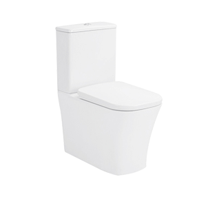Rimless Toilet Close Coupled with Washdown Flushing