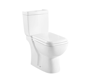 Classic Square Two-Piece Dual-Flush Toilet with Comfort Height,Washdown P-trap 180mm Roughing In