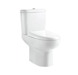 Standard Height Close Coupled Toilet With Dual Flush Button,Skirted Trapway Washdown Toilet