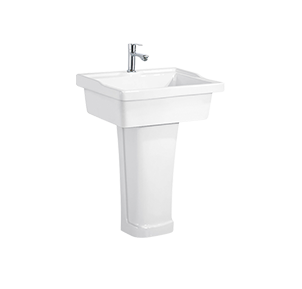 Square Laundry Sink With Ceramic Pedestal